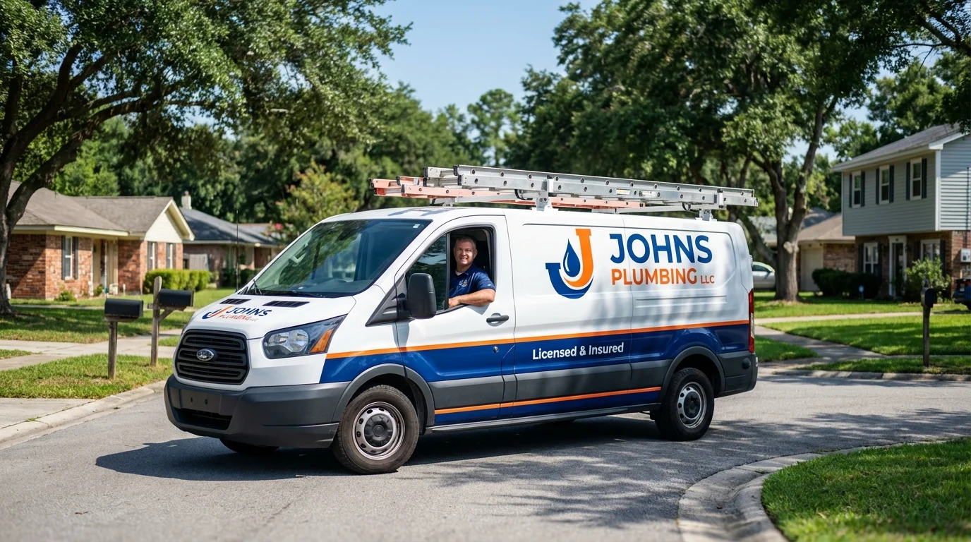 Johns Plumbing LLC service van in Washington Court House, OH
