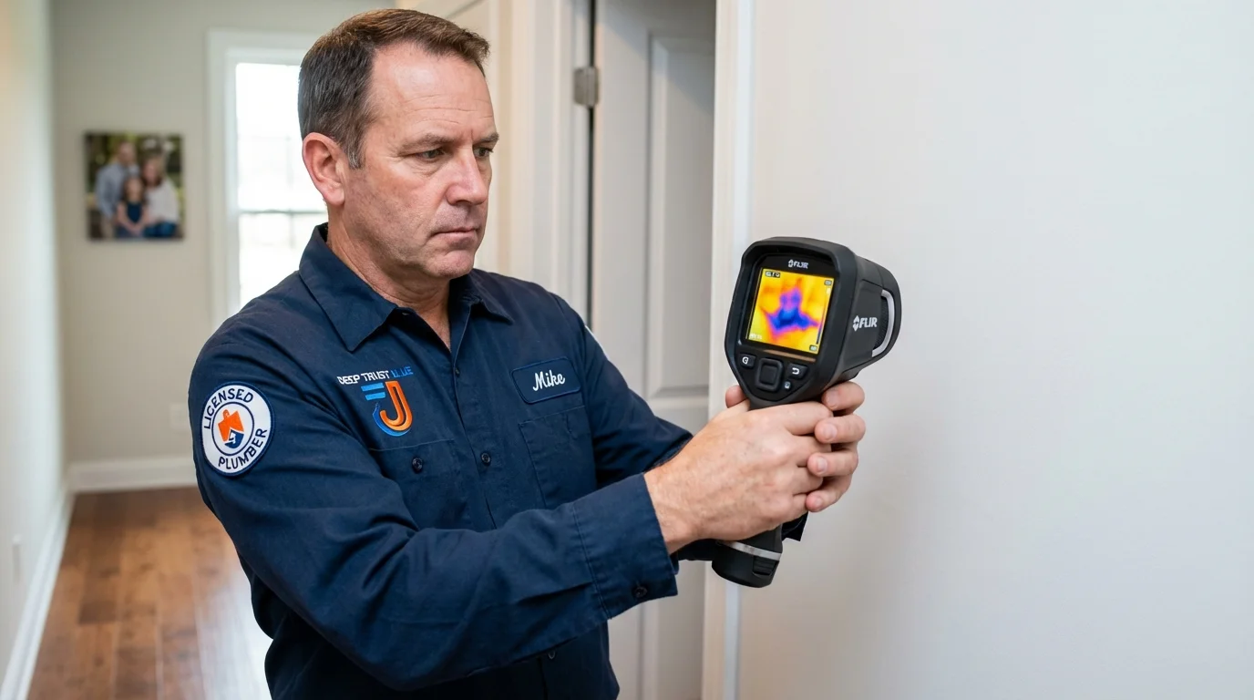 Thermal imaging leak detection by Johns Plumbing LLC in Washington Court House